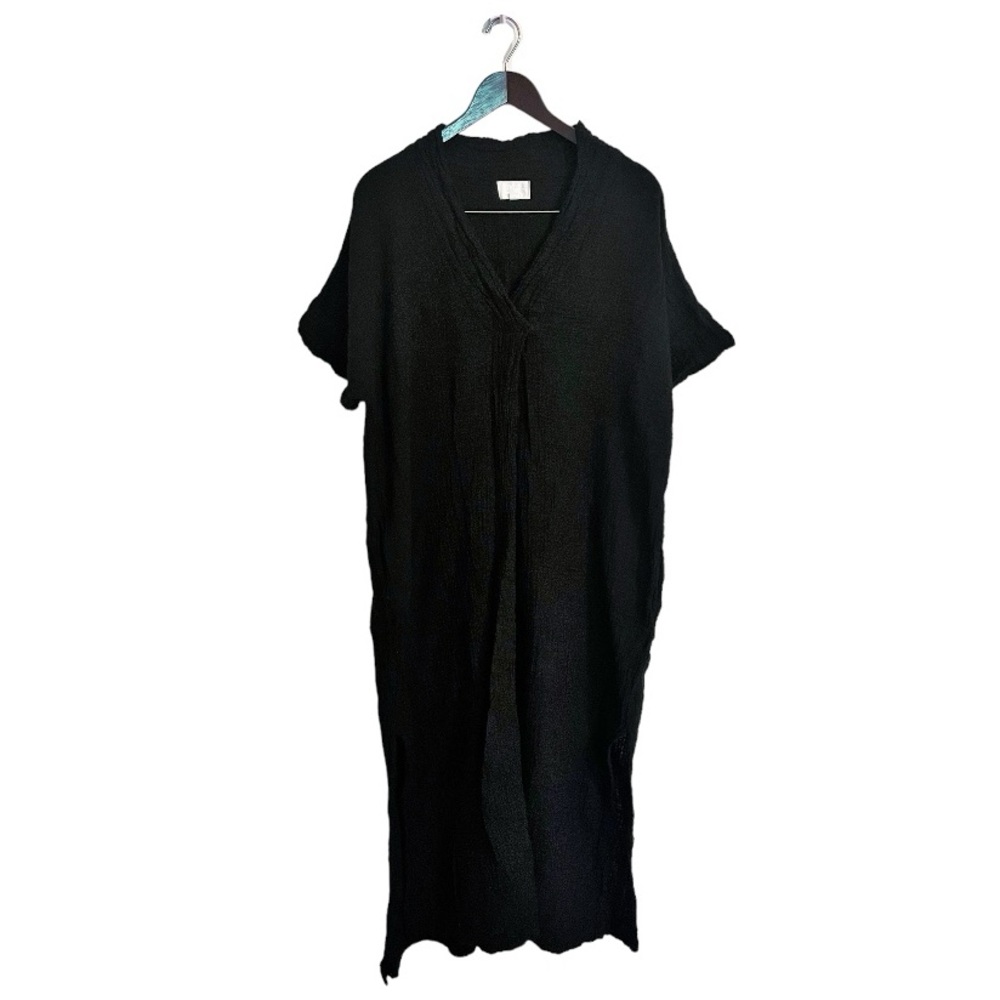 Honest Cotton Tulum Dress in Black